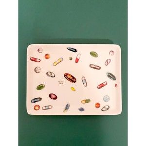 SS17 Supreme NY Pills ceramic tray ashtray white  - Rare, beautiful condition!